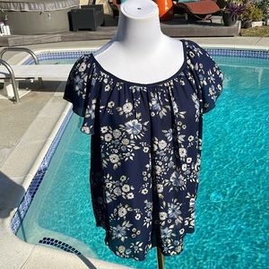 Philosophy Navy floral top | Size XS